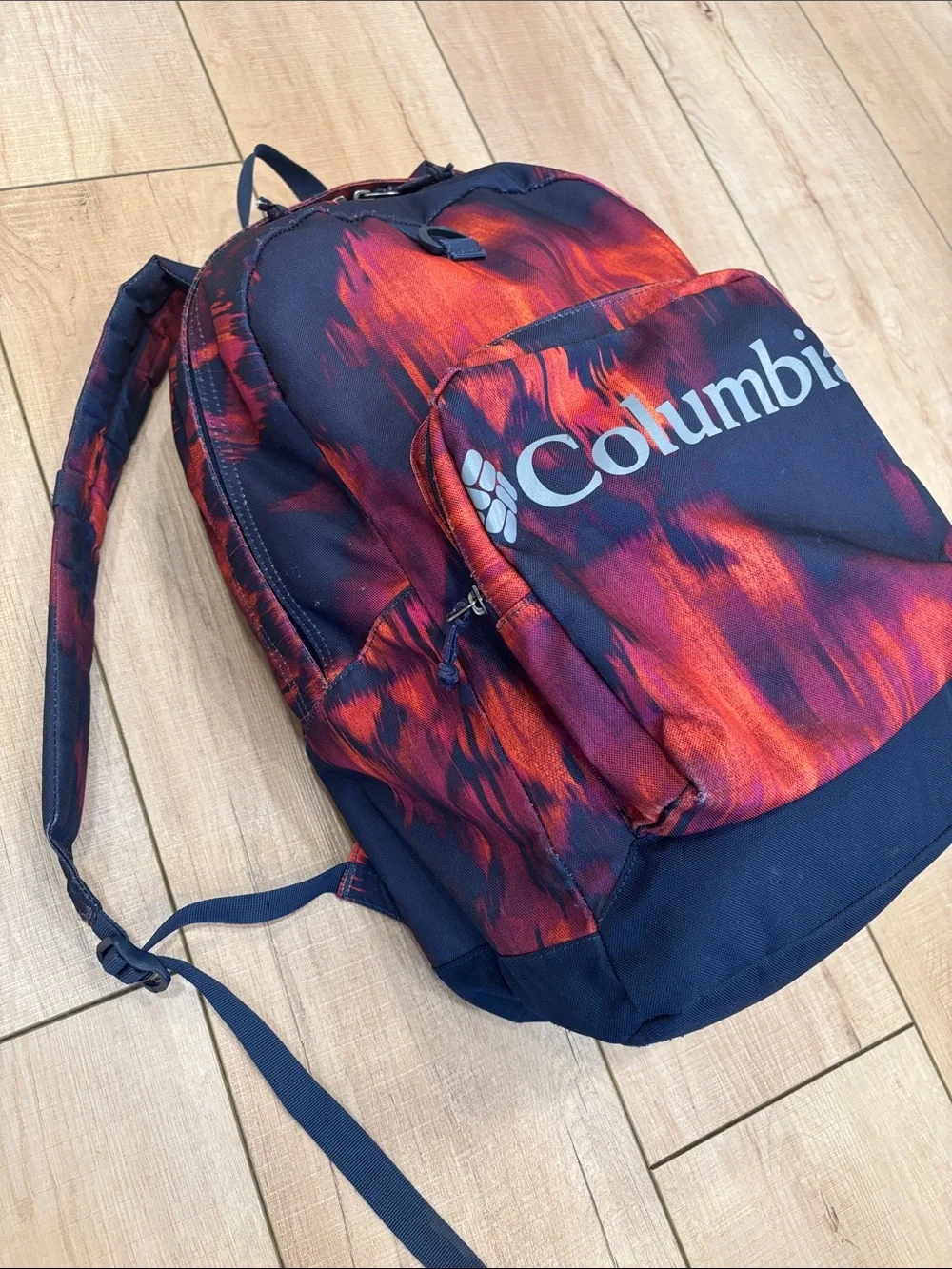 Columbia Red and Orange Graphic Backpack